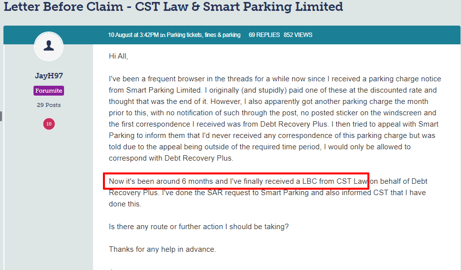 CST Law Letter Before Claim - Do I Ignore or Appeal? 