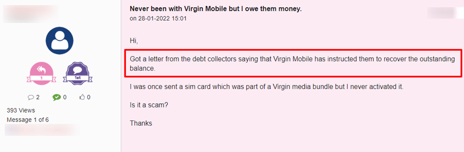 Is the Virgin Media debt yours?