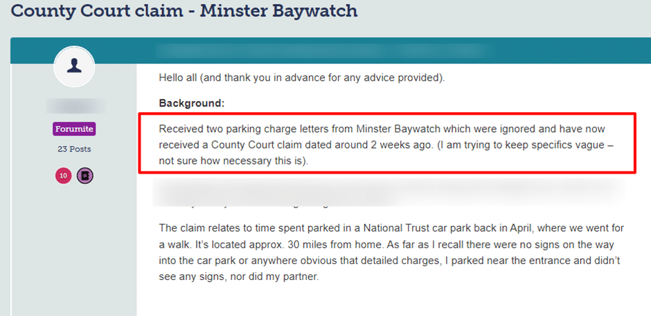 Would Minster Baywatch take legal action?