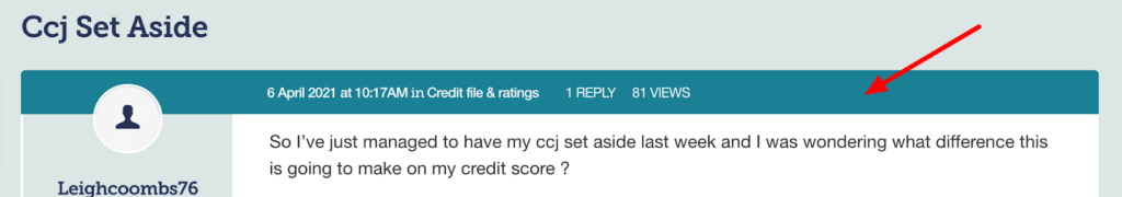 Does setting aside a CCJ affect your credit score