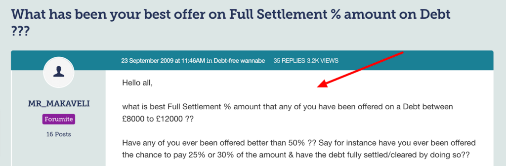 My creditor has proposed a full and final settlement offer, what should I do