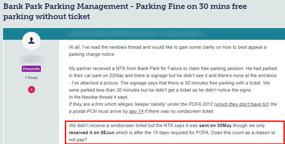 Why would you get a Bank Park PCN