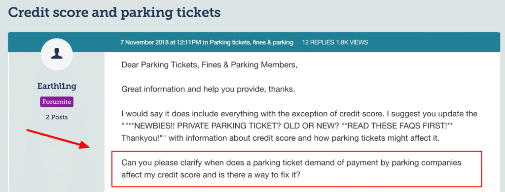How Do Private Parking Tickets Affect Your Credit Score